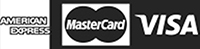 Aceptamos tus compras con tarjetas de crédito VISA - MasterCard y American Express